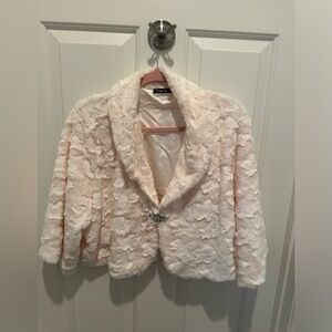 Cocktail party holiday faux fur bolero sexy retro feminine costume worthy